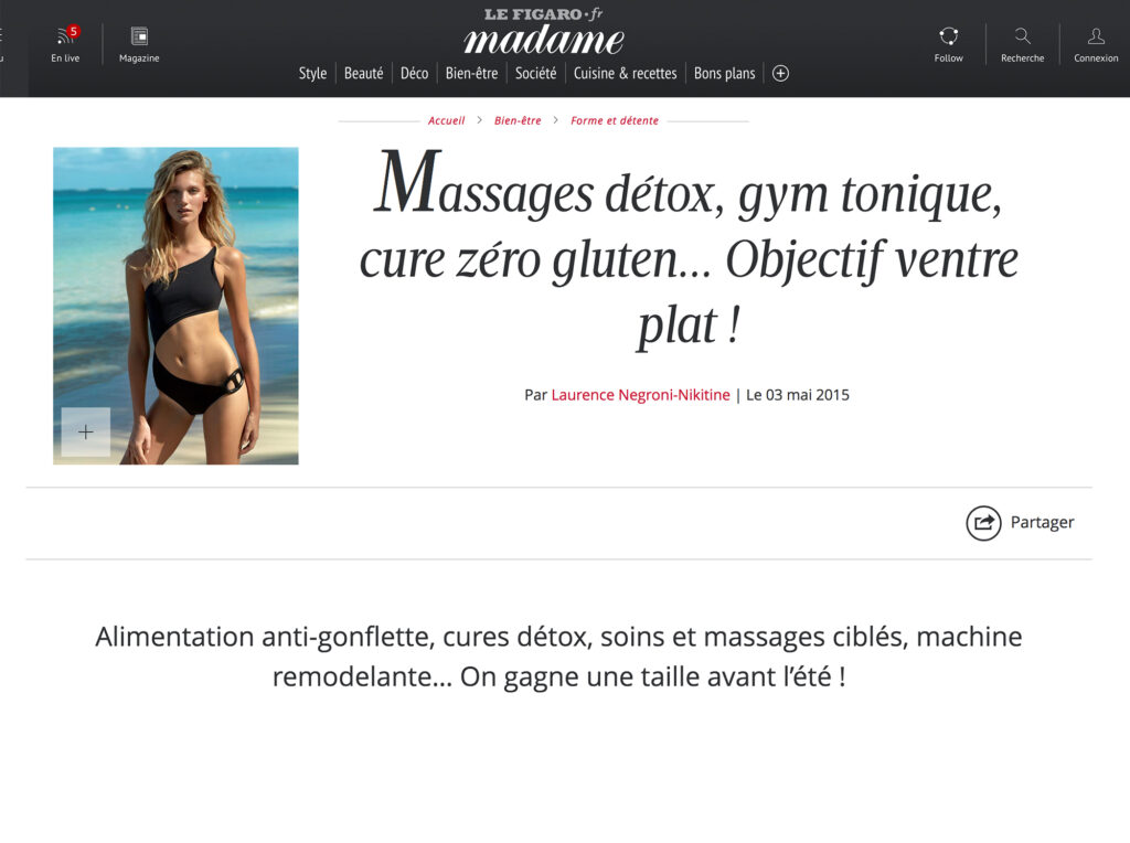 Figaro Madame parle de Miha Bodytec